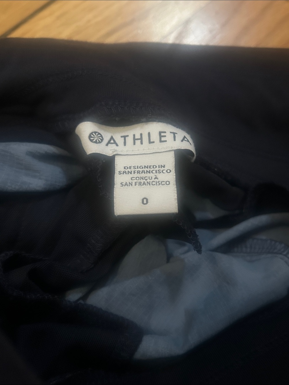 Athleta Navy & Black Floral Jogger Leggings